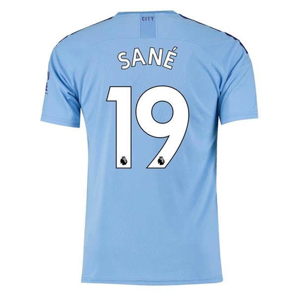 Camiseta Manchester City NO.19 Sane Primera equipo 2019-20 Azul